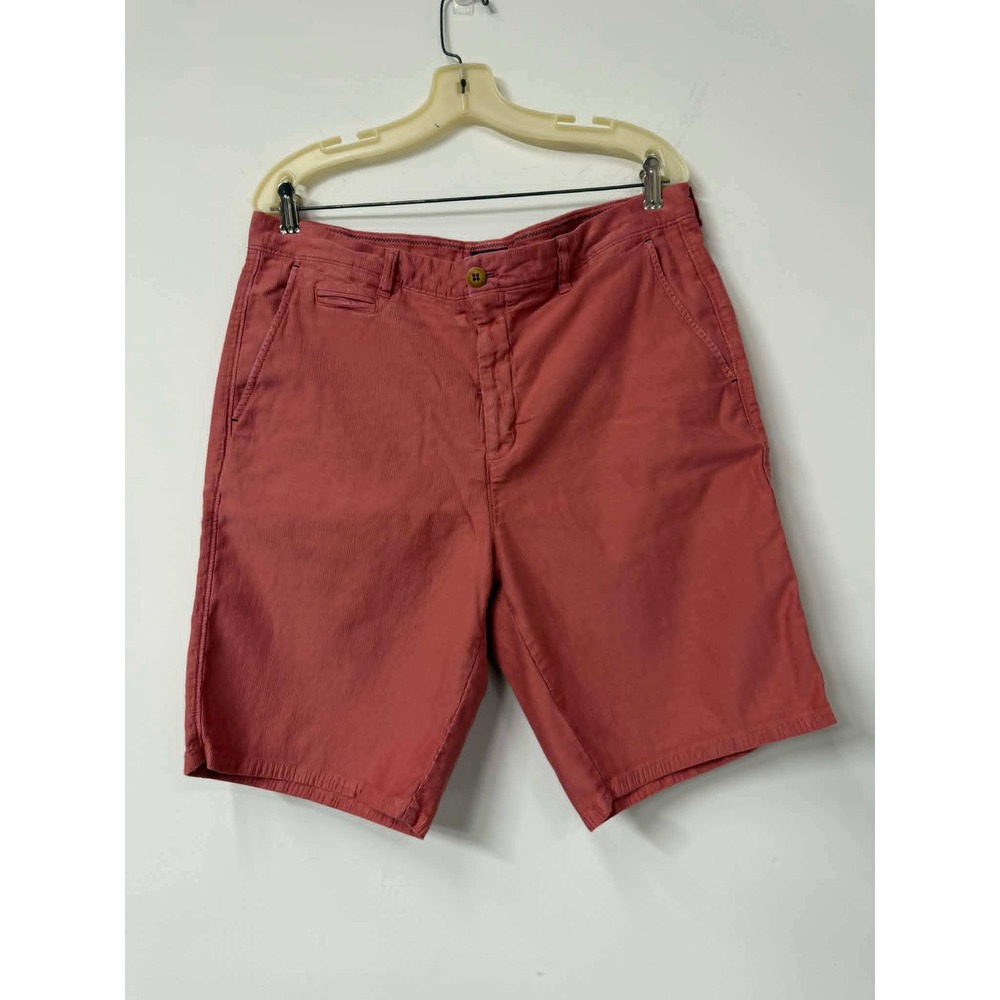 Johnnie-O Mens 36 Malibu Red Fine Wale Corduroy Shorts JMSH1610
